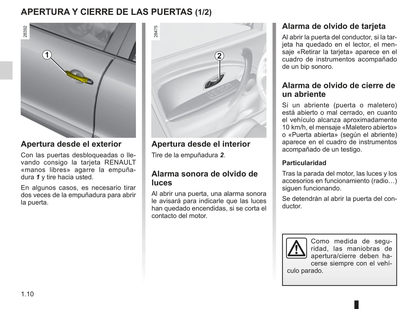 2010-2011 Renault Mégane Owner's Manual | Spanish