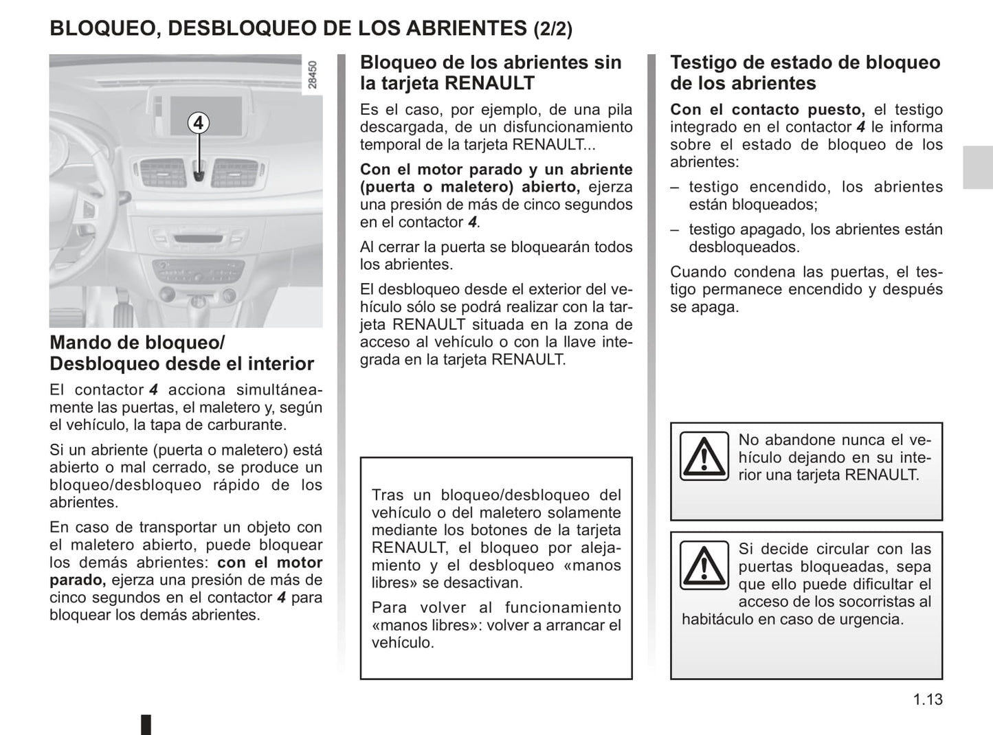 2010-2011 Renault Mégane Owner's Manual | Spanish