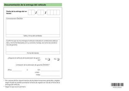 2019-2020 Skoda Fabia Owner's Manual | Spanish