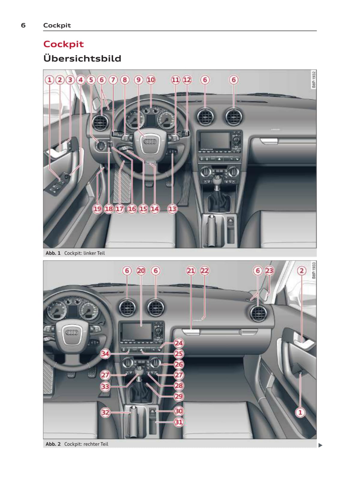 2008-2011 Audi A3 Sportback Owner's Manual | German