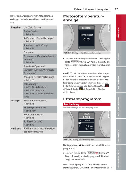 2008-2011 Audi A3 Sportback Owner's Manual | German