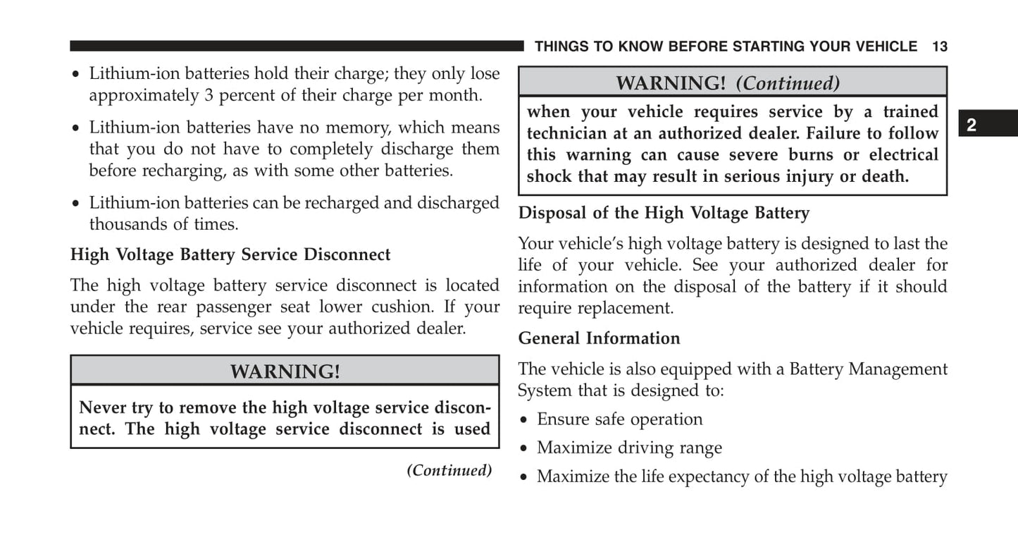 2015 Fiat 500e Owner's Manual | English