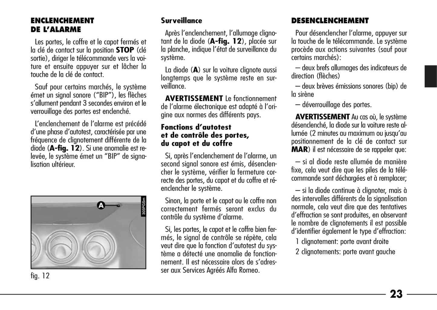 2003-2007 Alfa Romeo 166 Gebruikershandleiding | Frans