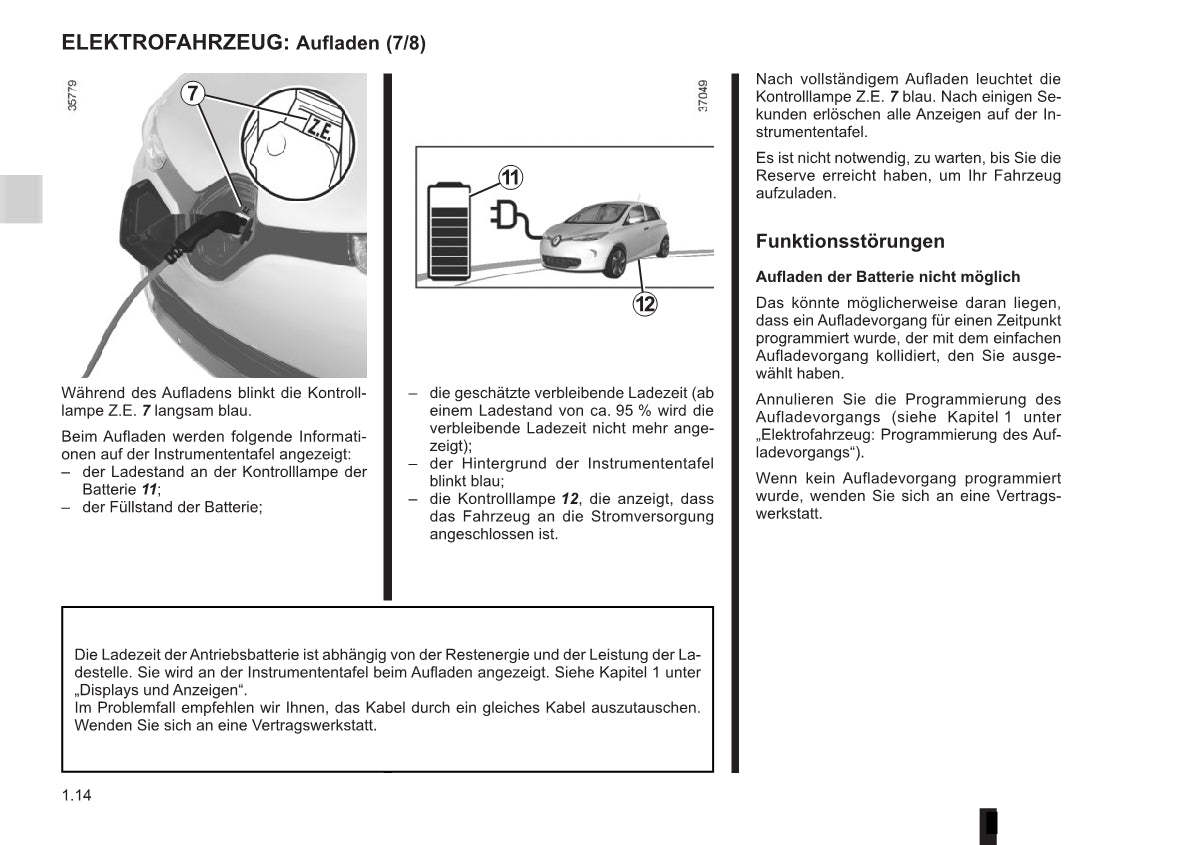 2016-2017 Renault Zoe Owner's Manual | German