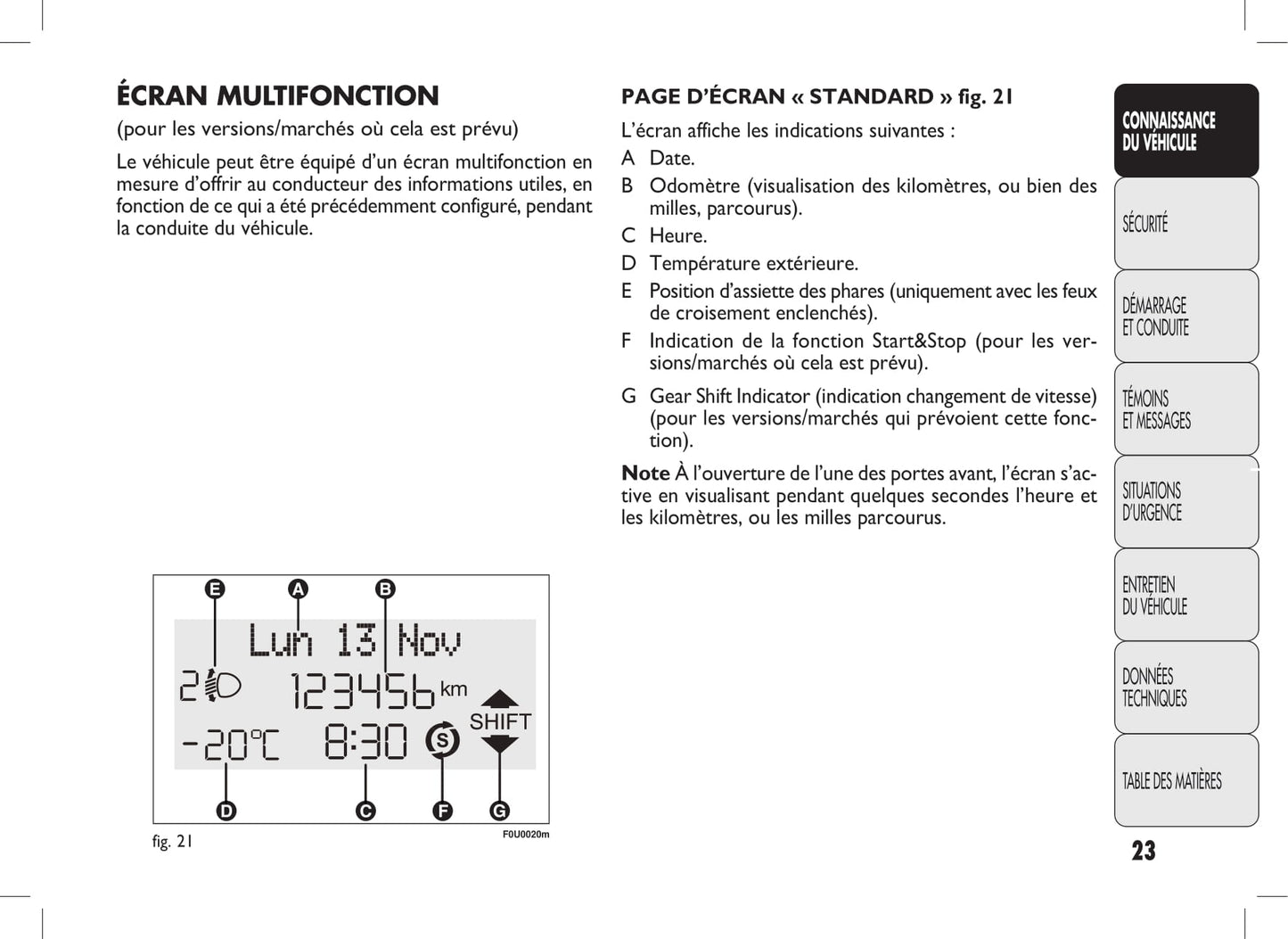 2010-2011 Fiat Punto Evo Gebruikershandleiding | Frans