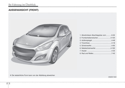 2012-2013 Hyundai i30 Bedienungsanleitung | Deutsch