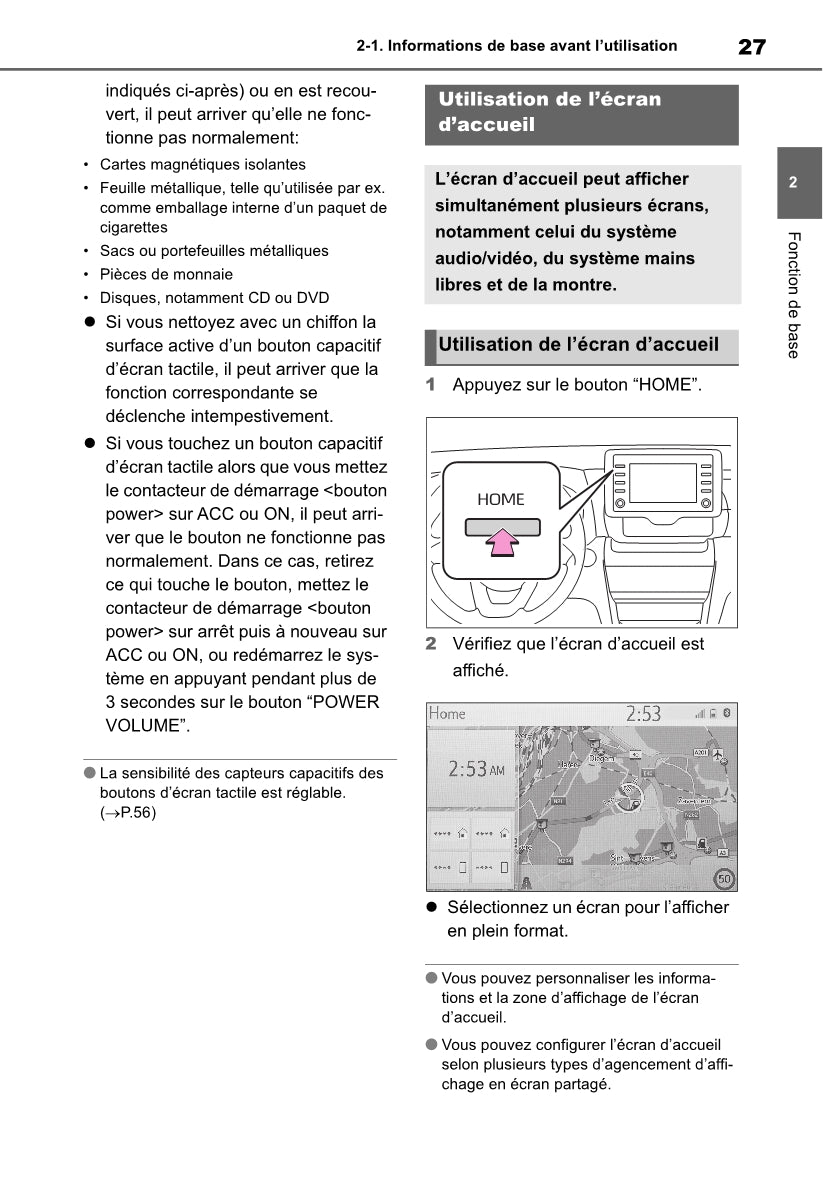 Toyota Yaris Cross Navigation / Multimedia Guide d'utilisation 2021 - 2023