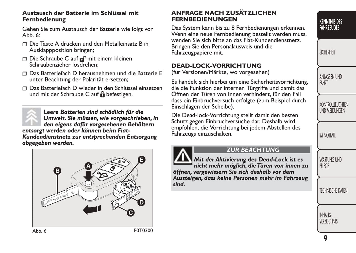 2016-2017 Fiat Qubo Bedienungsanleitung | Deutsch