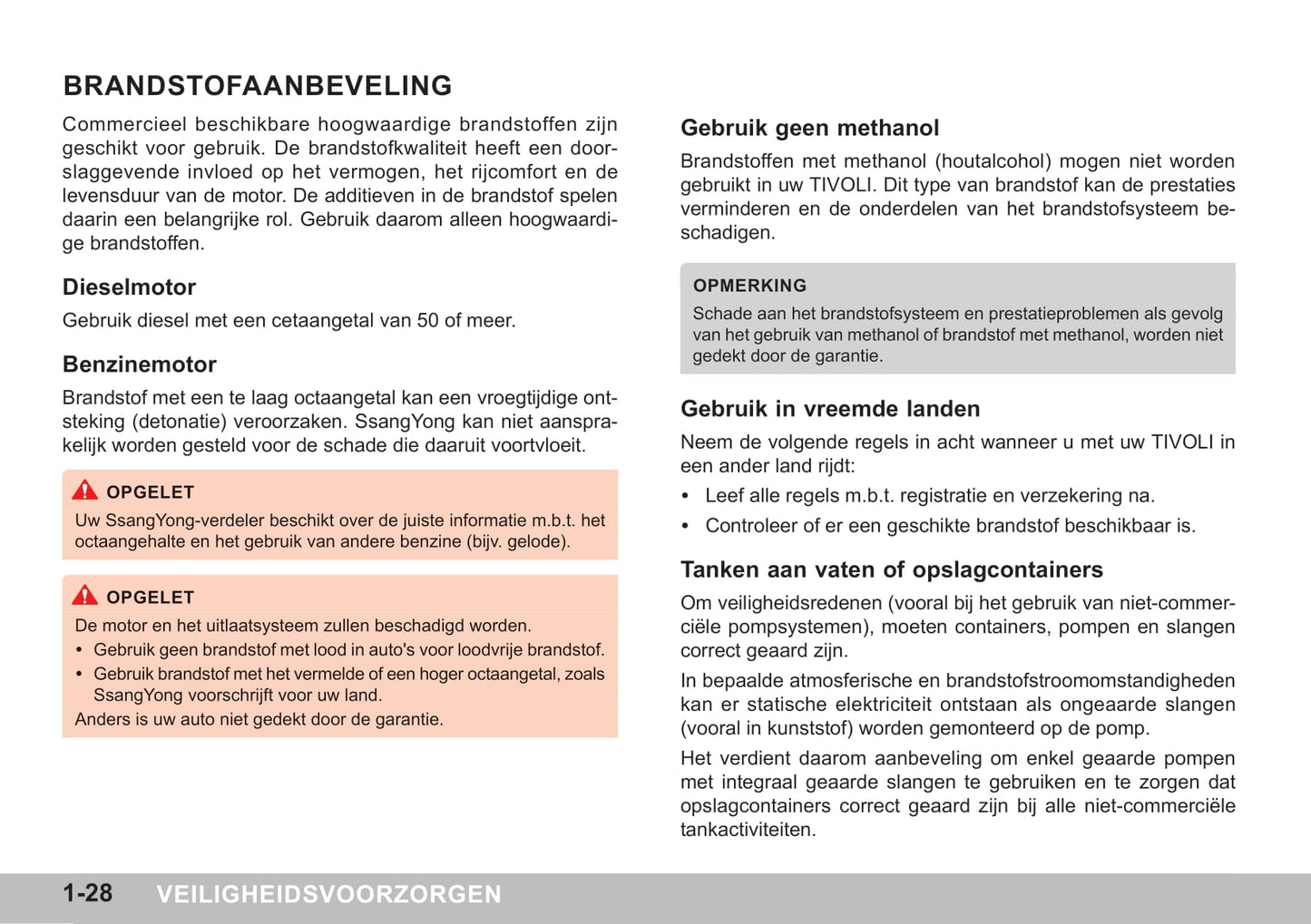 2015-2018 SsangYong Tivoli Owner's Manual | Dutch