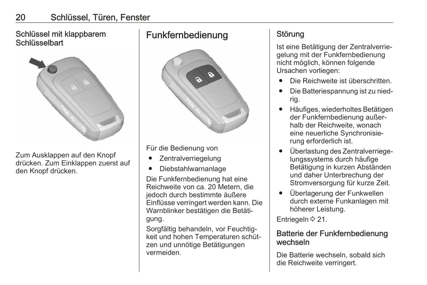 2018 Opel Karl Owner's Manual | German