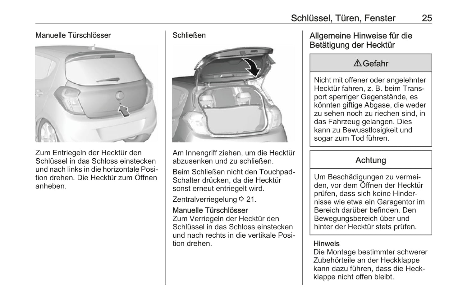 2018 Opel Karl Owner's Manual | German