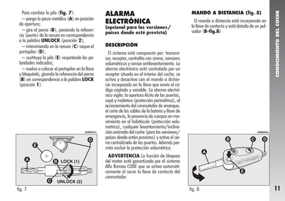 2005-2007 Alfa Romeo 156 Manuel du propriétaire | Espagnol