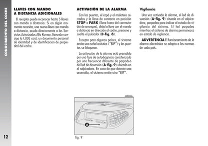 2005-2007 Alfa Romeo 156 Manuel du propriétaire | Espagnol