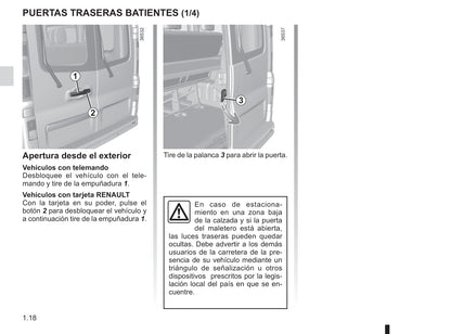 2018-2019 Renault Trafic Owner's Manual | Spanish