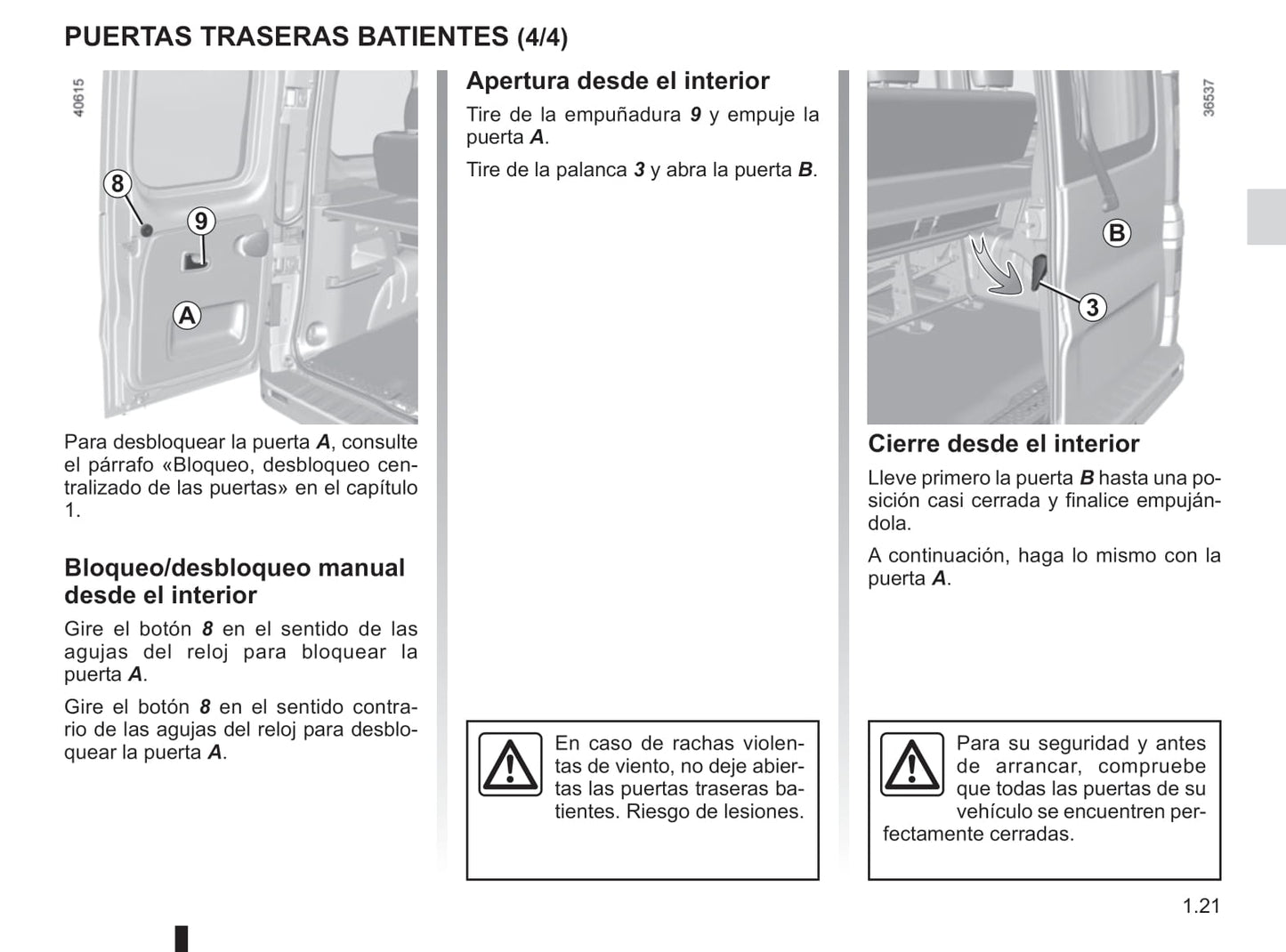 2018-2019 Renault Trafic Owner's Manual | Spanish