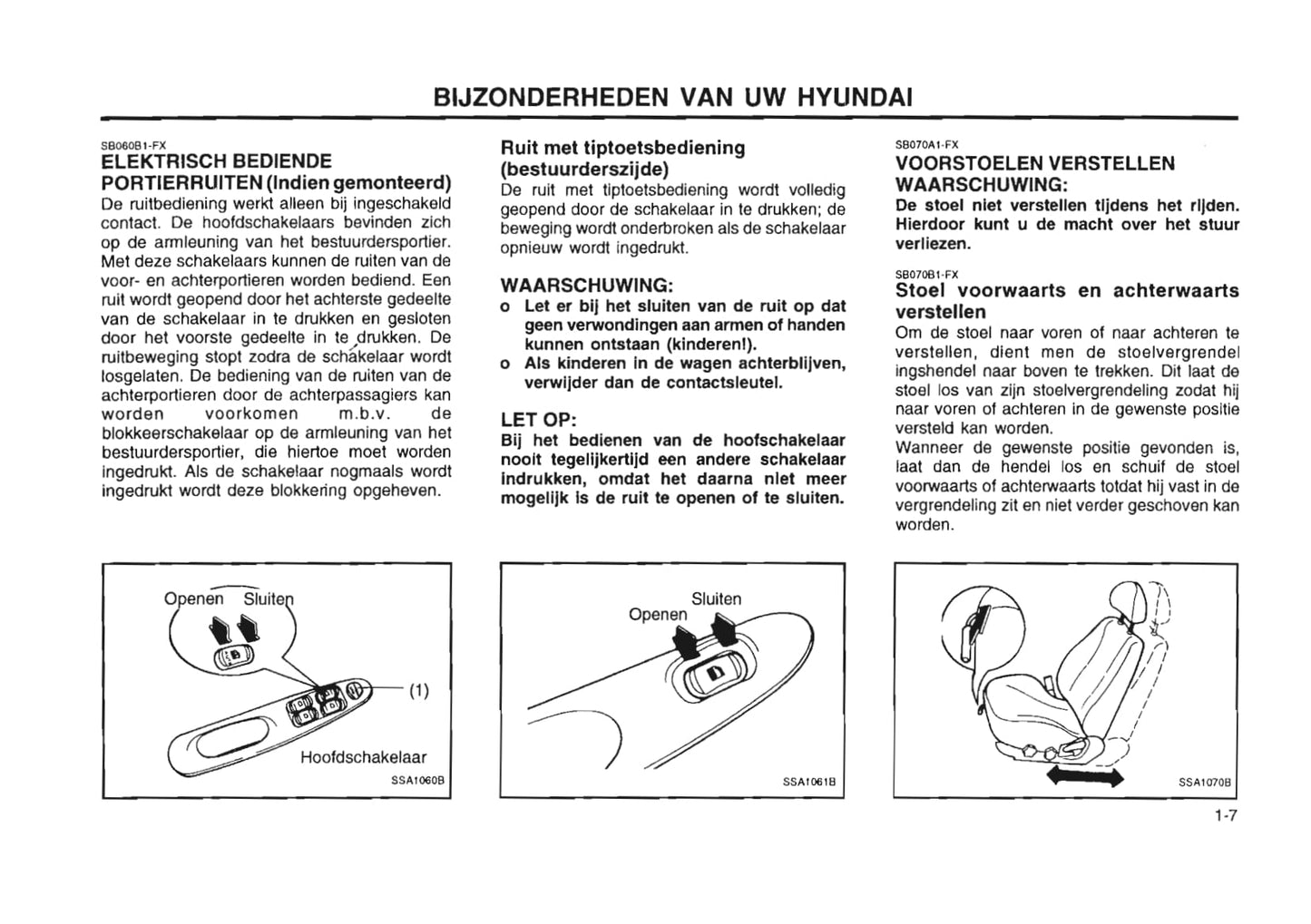 1996-1997 Hyundai Lantra Gebruikershandleiding | Nederlands