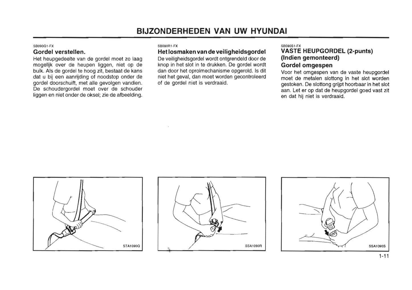 1996-1997 Hyundai Lantra Gebruikershandleiding | Nederlands