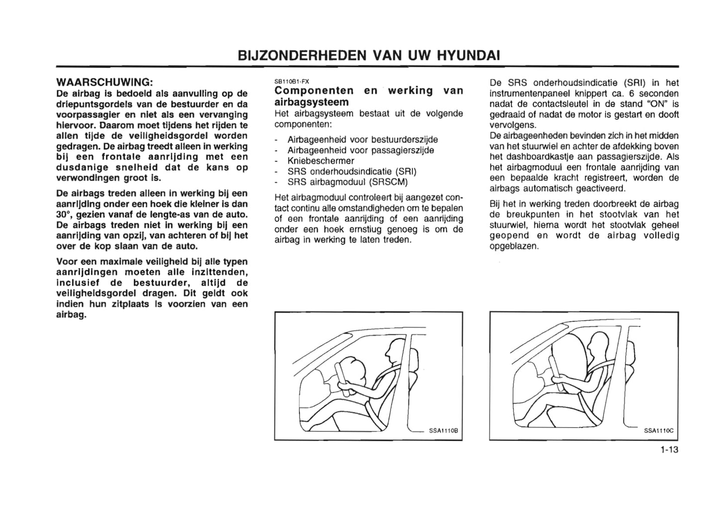 1996-1997 Hyundai Lantra Gebruikershandleiding | Nederlands