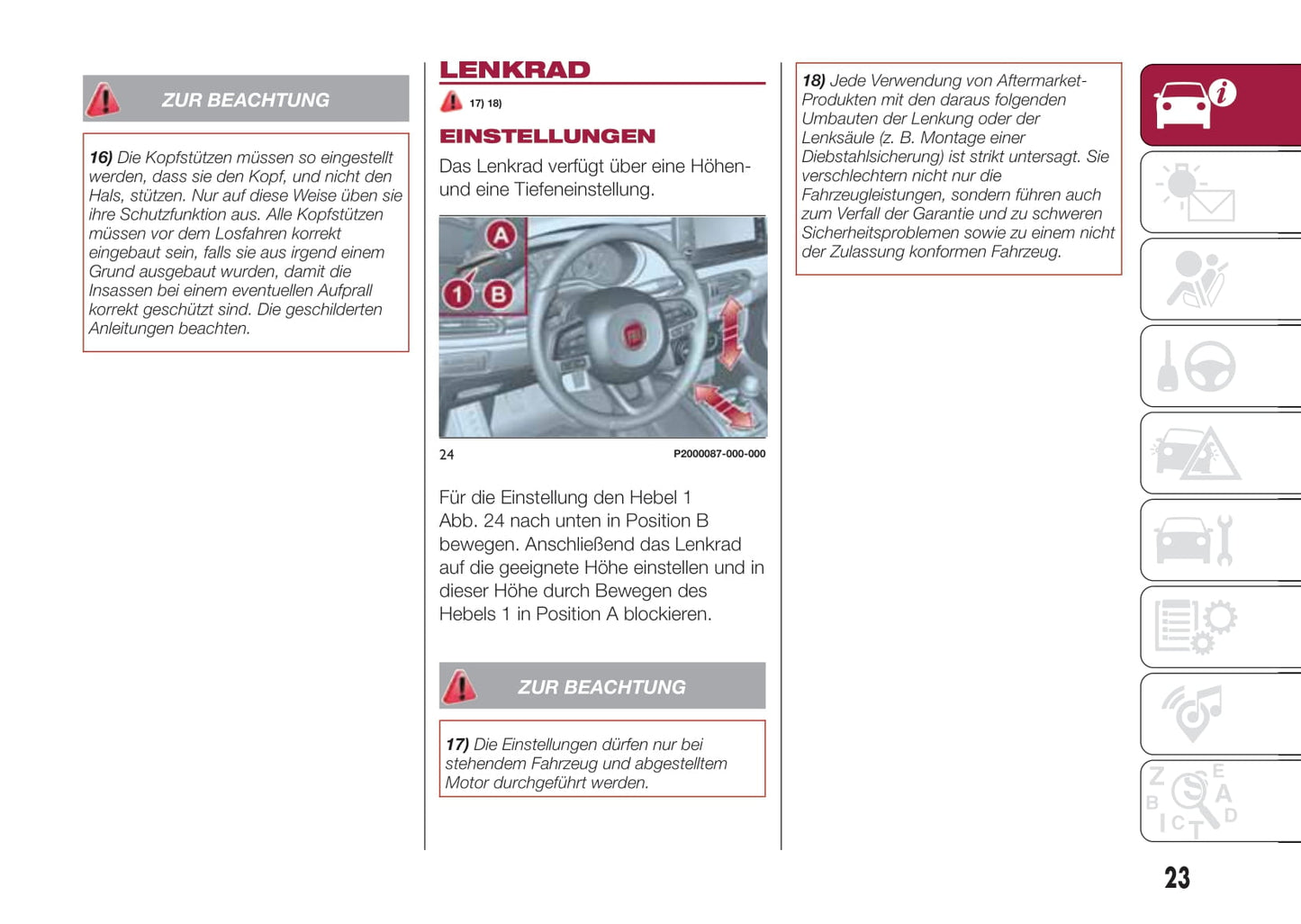 2017-2018 Fiat Tipo Gebruikershandleiding | Duits