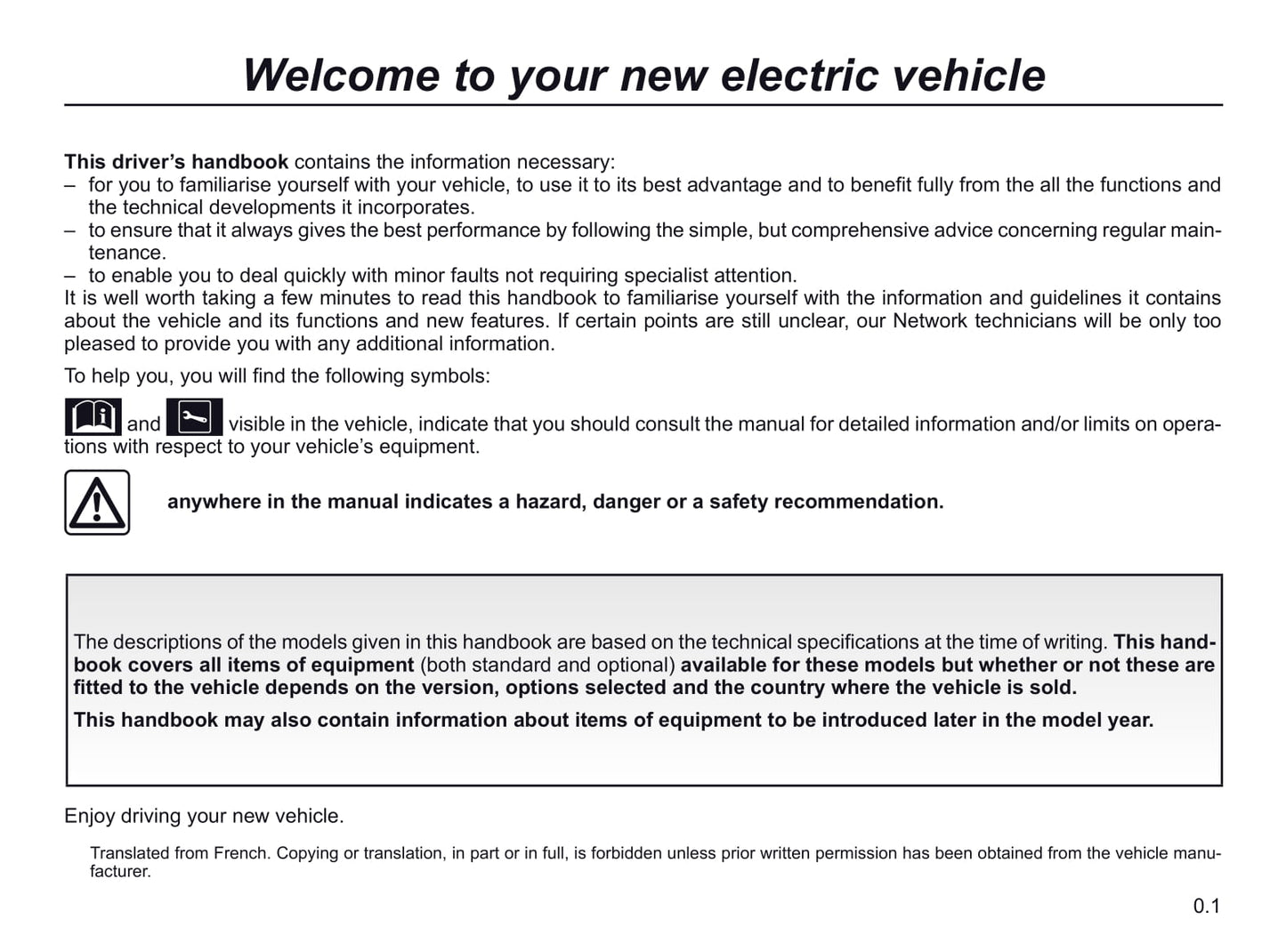 2018-2019 Renault Zoe Owner's Manual | English