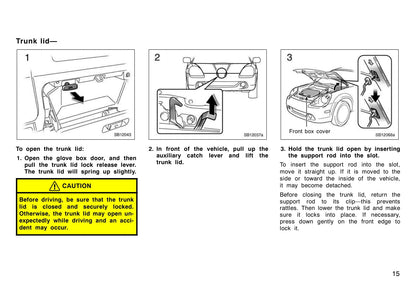 2005 Toyota MR2 Owner's Manual | English