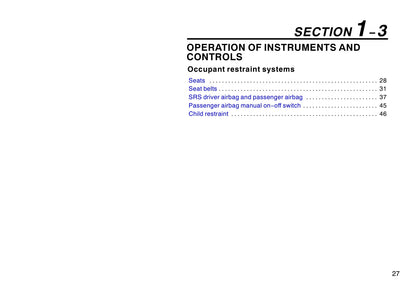 2005 Toyota MR2 Owner's Manual | English