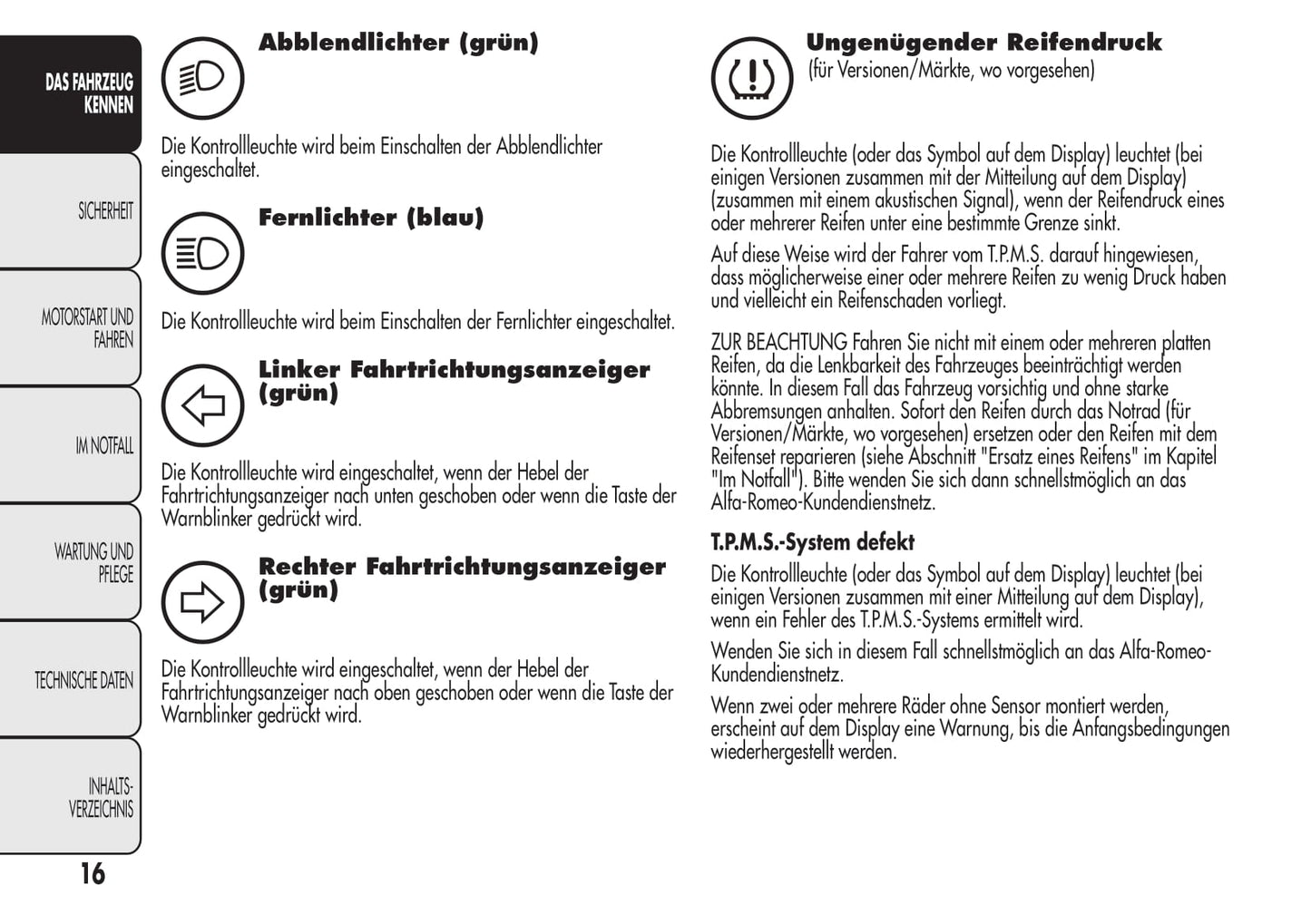 2008-2014 Alfa Romeo MiTo Bedienungsanleitung | Deutsch