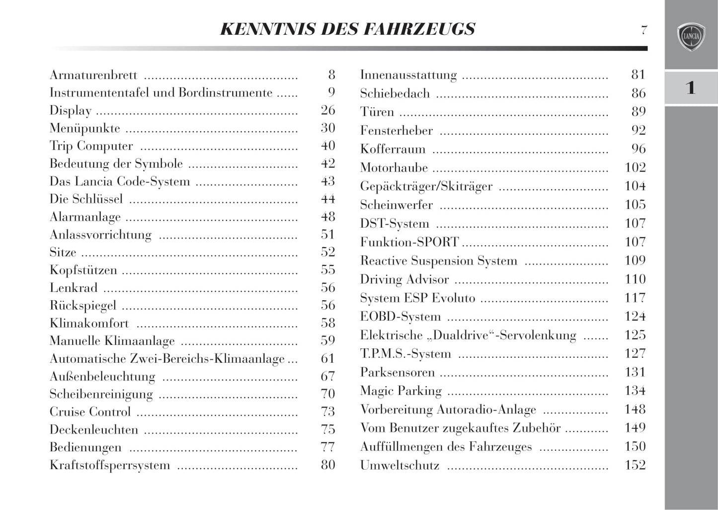 2011-2015 Lancia Delta Bedienungsanleitung | Deutsch