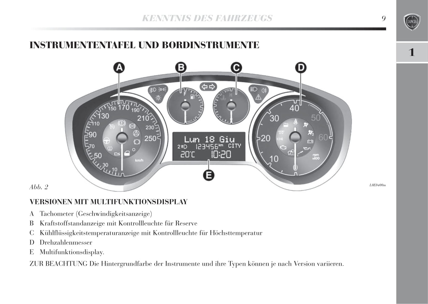 2011-2015 Lancia Delta Bedienungsanleitung | Deutsch