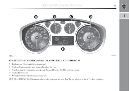 2011-2015 Lancia Delta Bedienungsanleitung | Deutsch