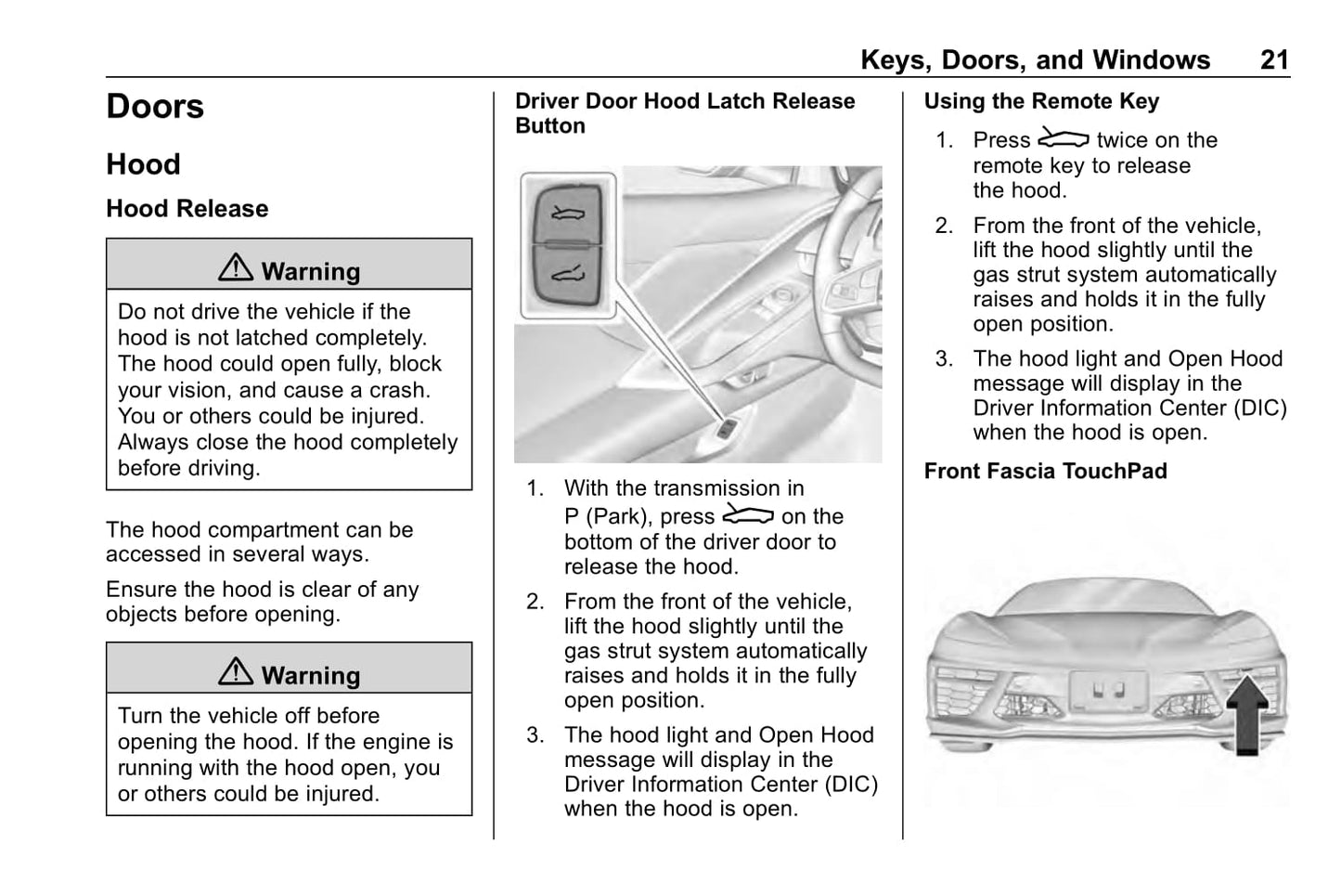 2020 Chevrolet Corvette Owner's Manual | English