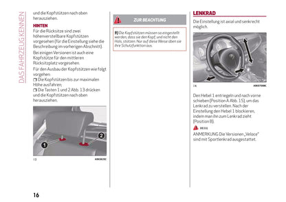 2014-2016 Alfa Romeo Giulietta Bedienungsanleitung | Deutsch