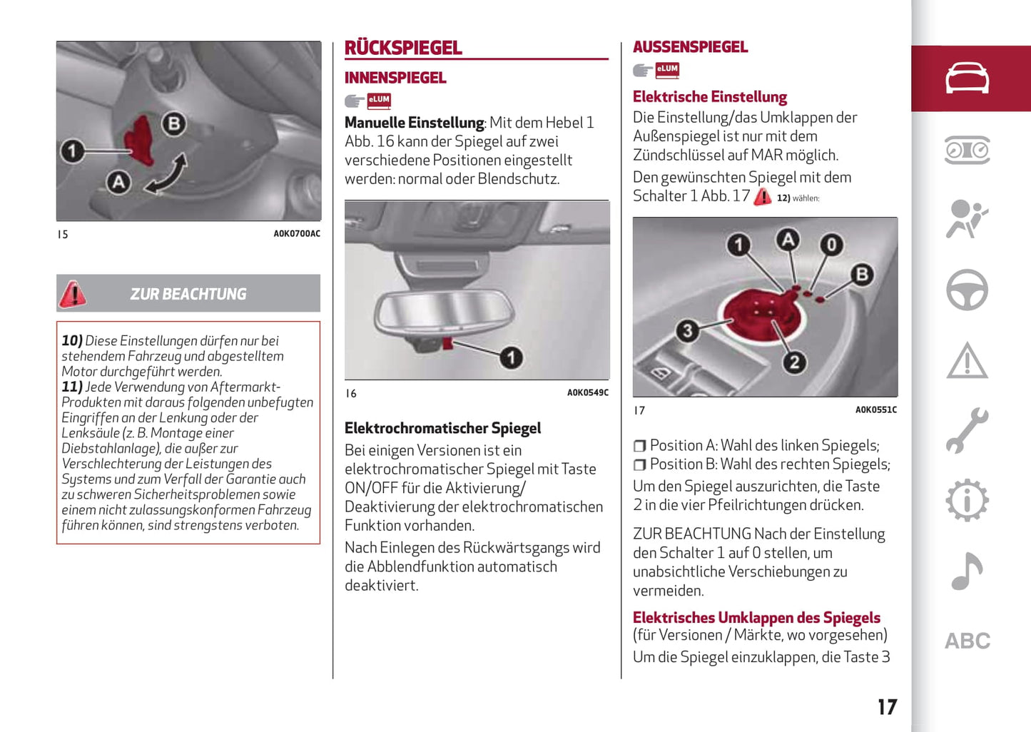 2014-2016 Alfa Romeo Giulietta Bedienungsanleitung | Deutsch