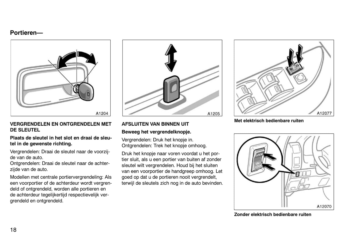 2000-2001 Toyota Land Cruiser 90 Owner's Manual | Dutch