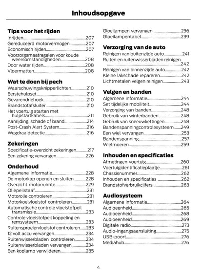 2014-2015 Ford Mondeo Hybrid Owner's Manual | Dutch