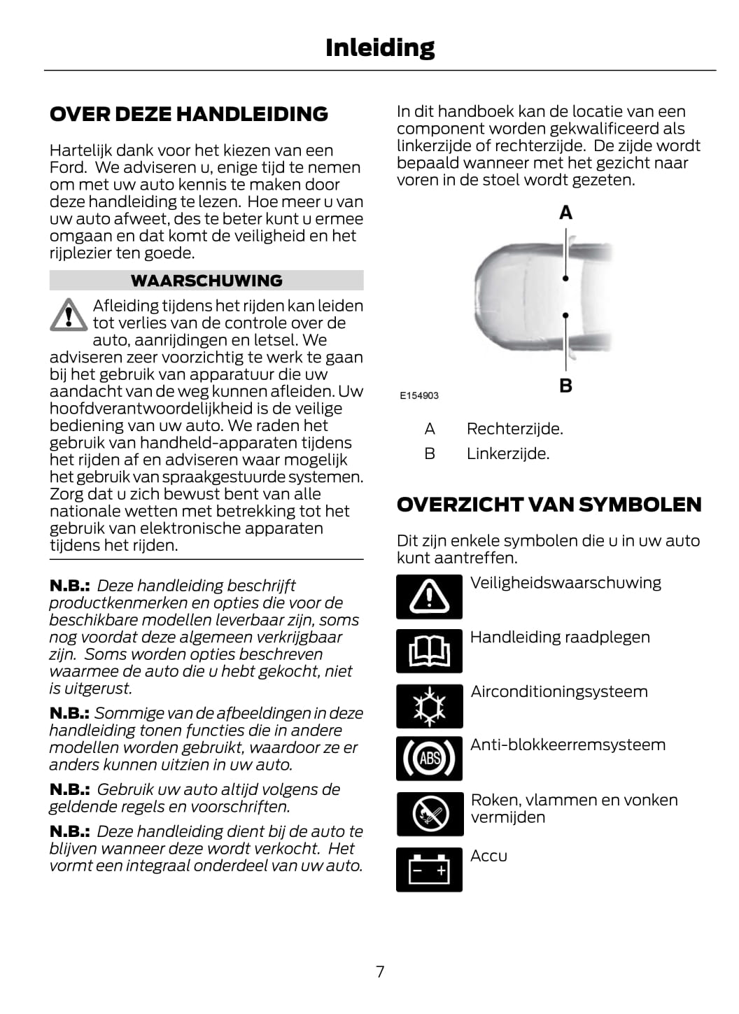 2014-2015 Ford Mondeo Hybrid Owner's Manual | Dutch