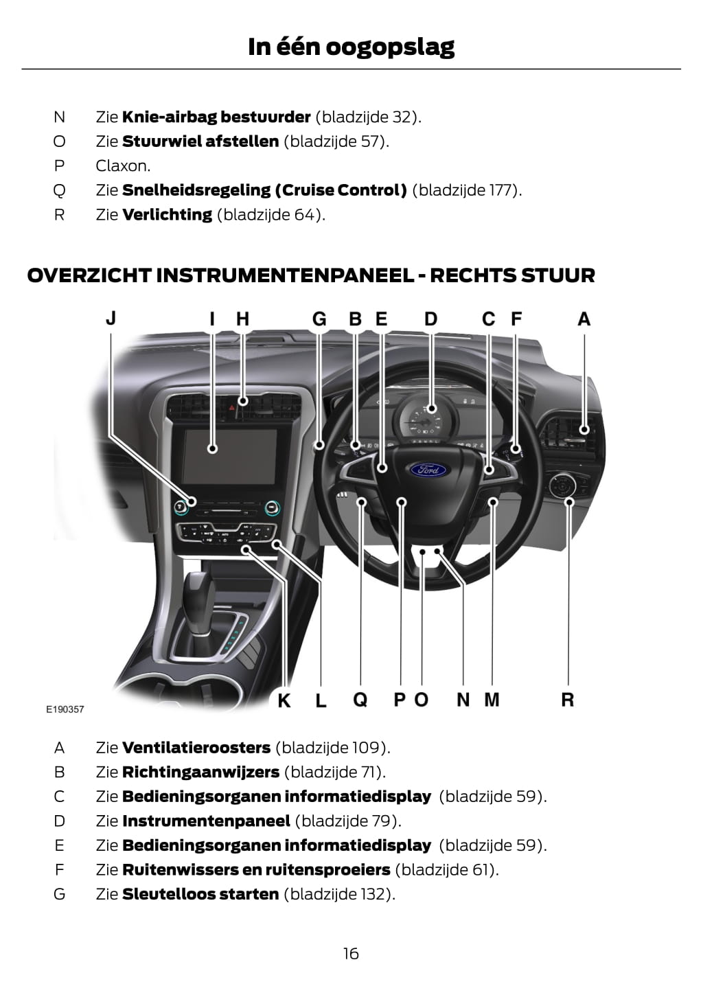 2014-2015 Ford Mondeo Hybrid Owner's Manual | Dutch