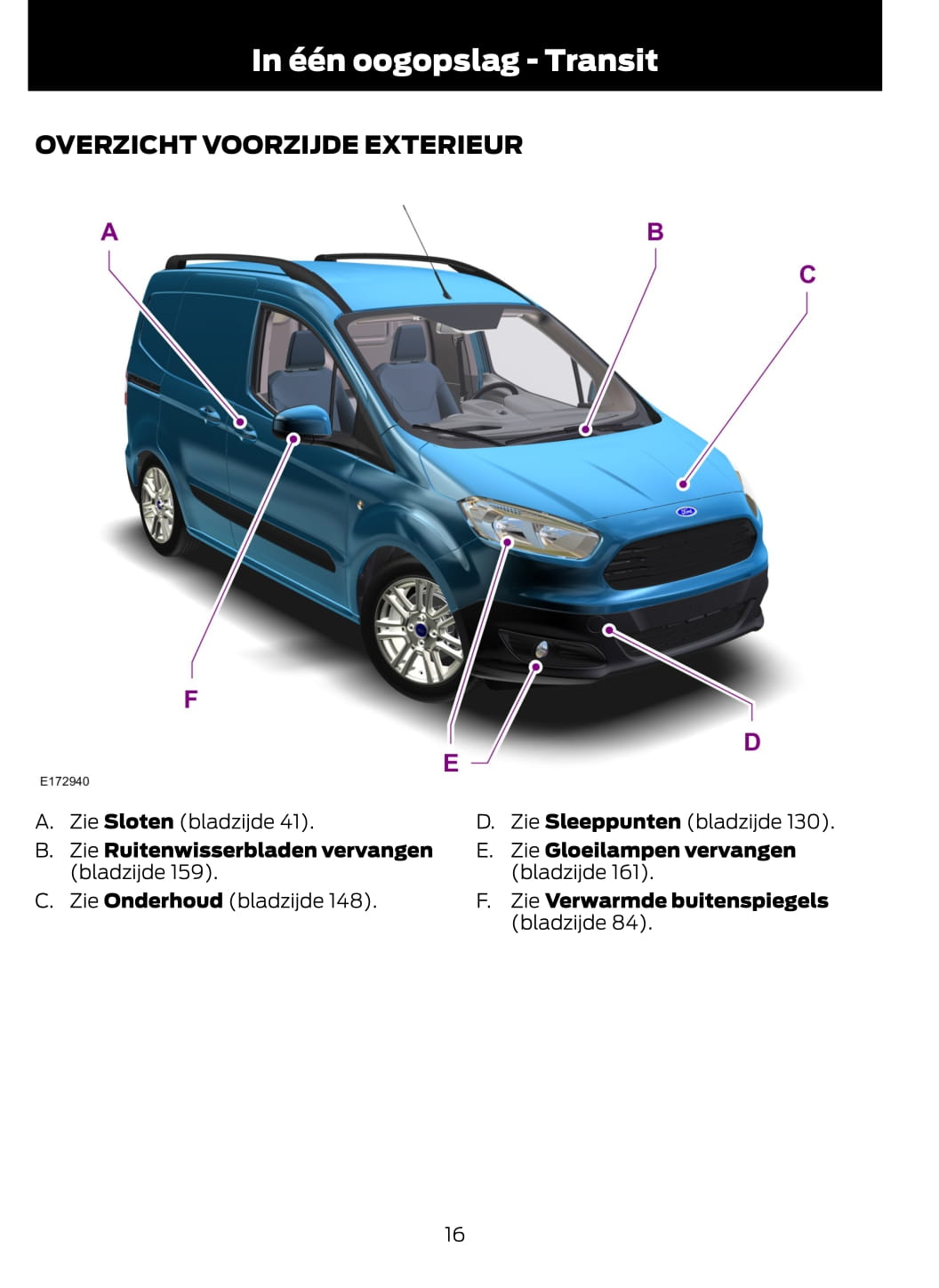 2014-2015 Ford Tourneo Courier/Transit Courier Owner's Manual | Dutch