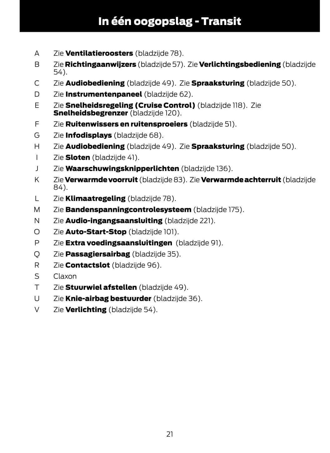 2014-2015 Ford Tourneo Courier/Transit Courier Owner's Manual | Dutch