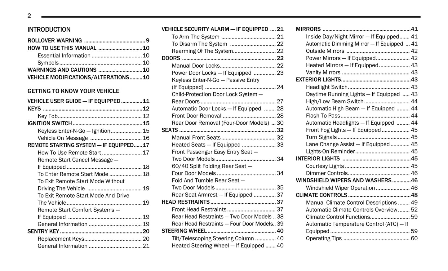 2020 Jeep Wrangler Owner's Manual | English