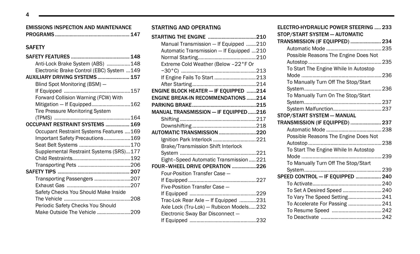 2020 Jeep Wrangler Owner's Manual | English