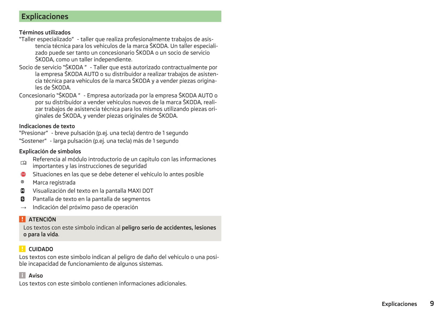 2016-2017 Skoda Octavia Gebruikershandleiding | Spaans