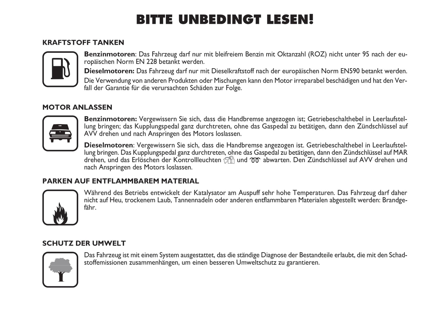 2007-2008 Fiat Punto/Grande Punto Owner's Manual | German