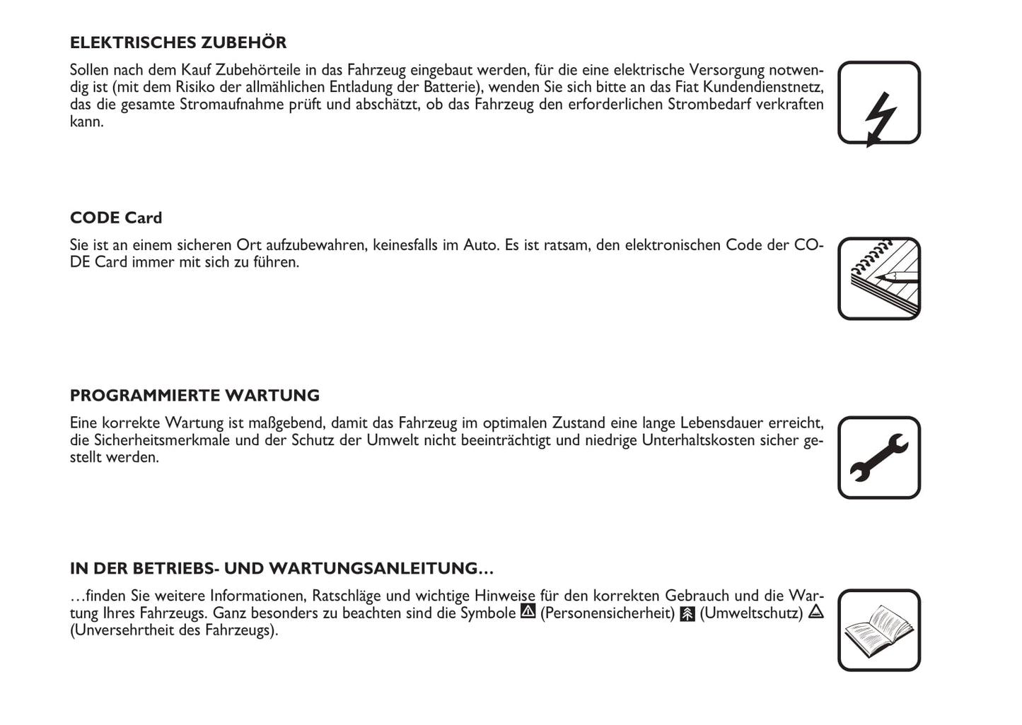 2007-2008 Fiat Punto/Grande Punto Owner's Manual | German