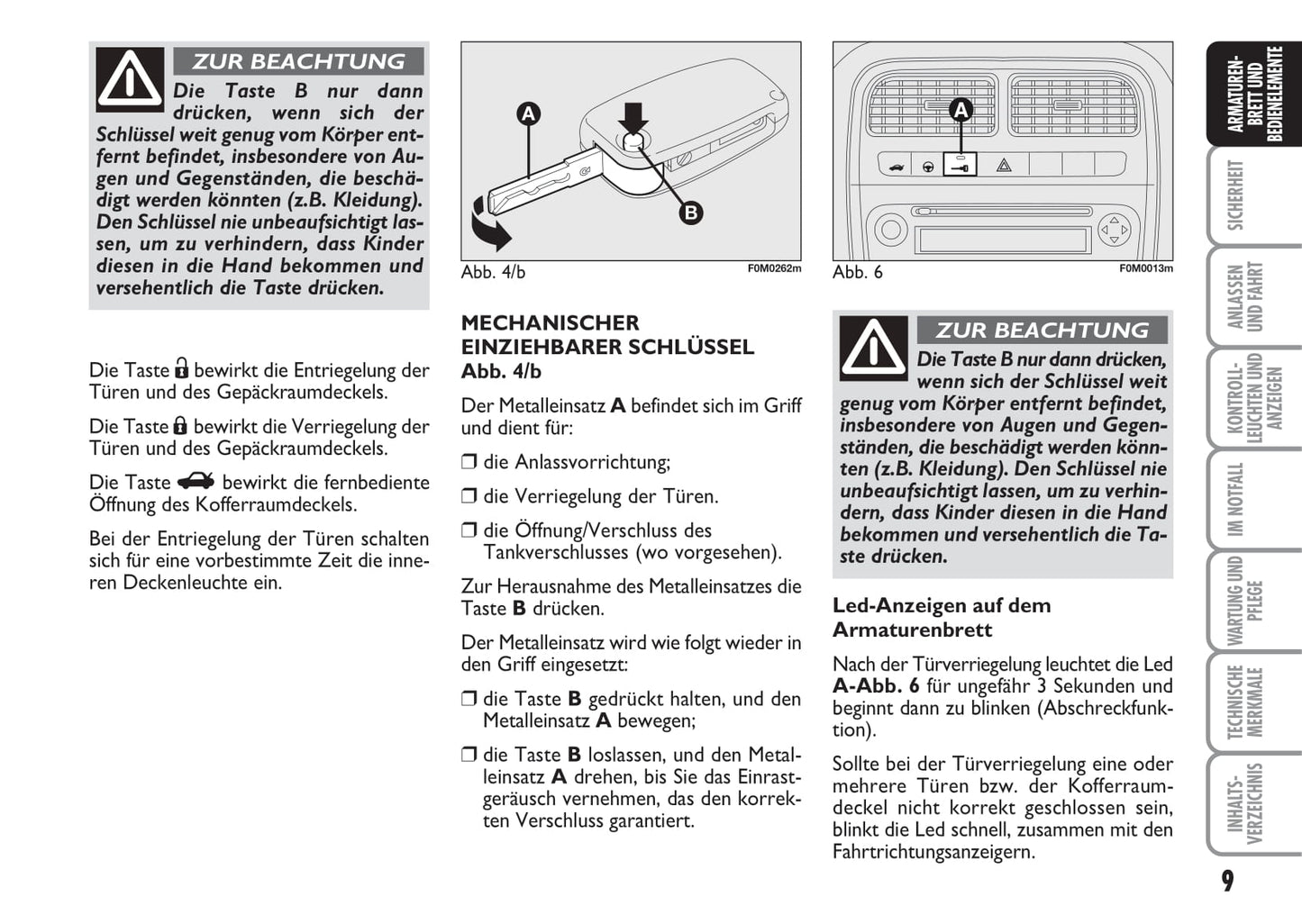 2007-2008 Fiat Punto/Grande Punto Owner's Manual | German