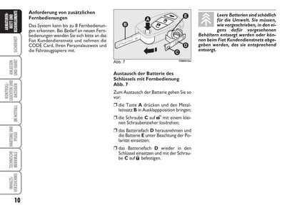 2007-2008 Fiat Punto/Grande Punto Owner's Manual | German