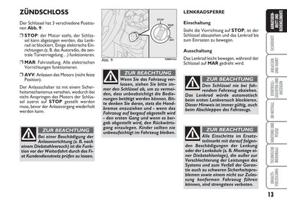 2007-2008 Fiat Punto/Grande Punto Owner's Manual | German