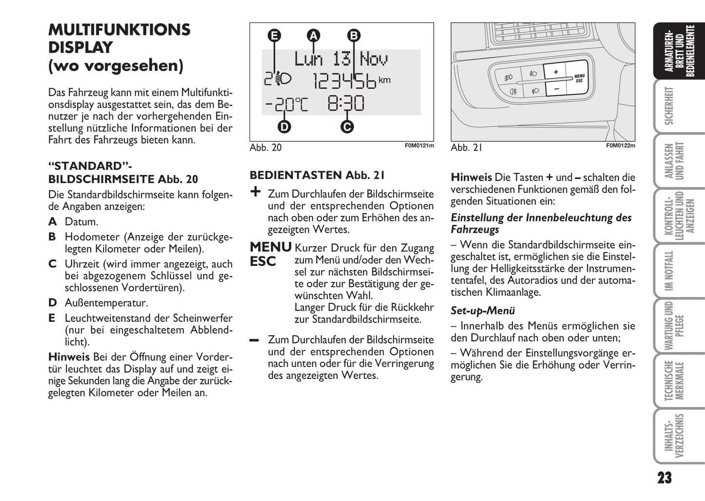 2007-2008 Fiat Punto/Grande Punto Owner's Manual | German