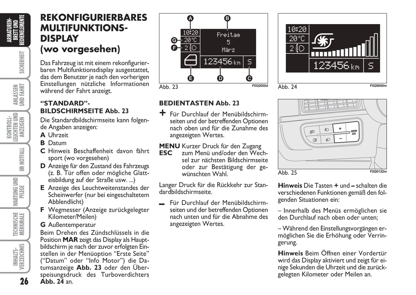 2007-2008 Fiat Punto/Grande Punto Owner's Manual | German