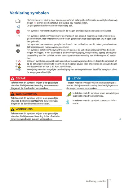 2020-2023 Volkswagen Caddy Owner's Manual | Dutch